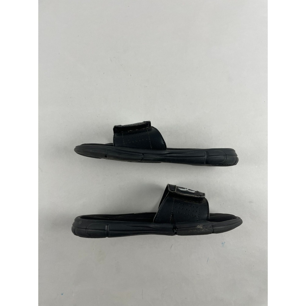 Under armour Sandals Youth Size 5 Black Slip On 4D Foam - Picture 3 of 10